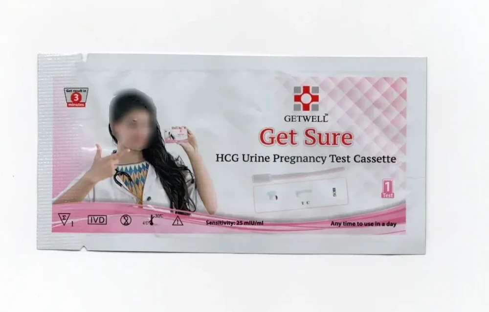 Getwell Sure HCG Pregnancy Test Cassette – 12 Pcs
