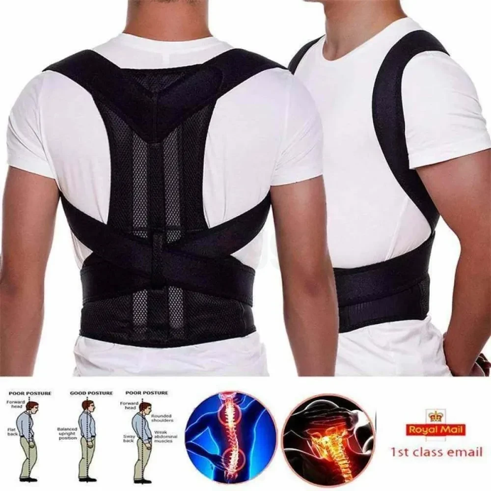Back Pain Posture Corrector Shoulder Brace Back Support Belt – Free Size (Unisex)